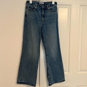 Loft Petite High Rise Wide Leg Jeans